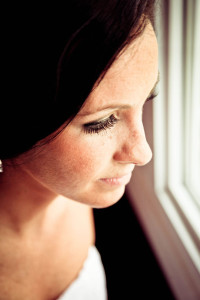 wedding photography peterborough, close up portrait of bride