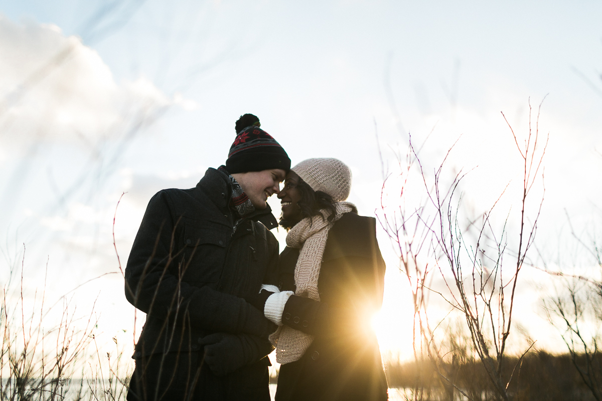 winter engagement photographer