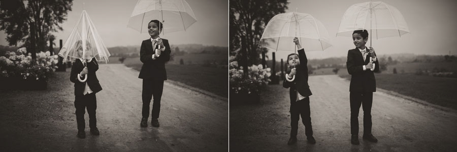 rainy wedding kids