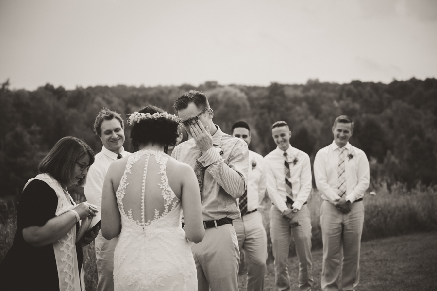 emotional groom photographer