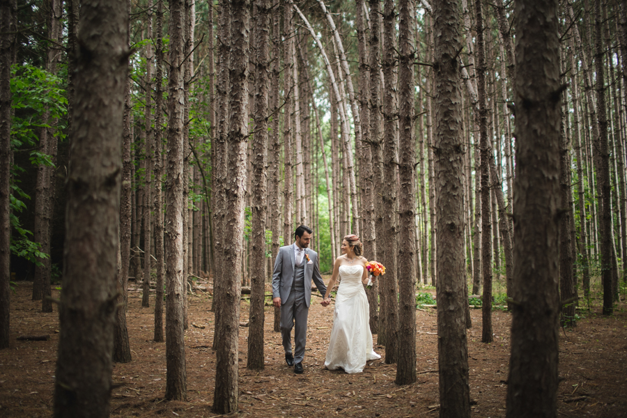 in the woods wedding photographer