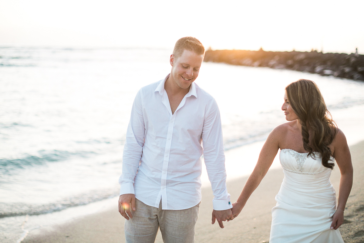 waikiki wedding sunset