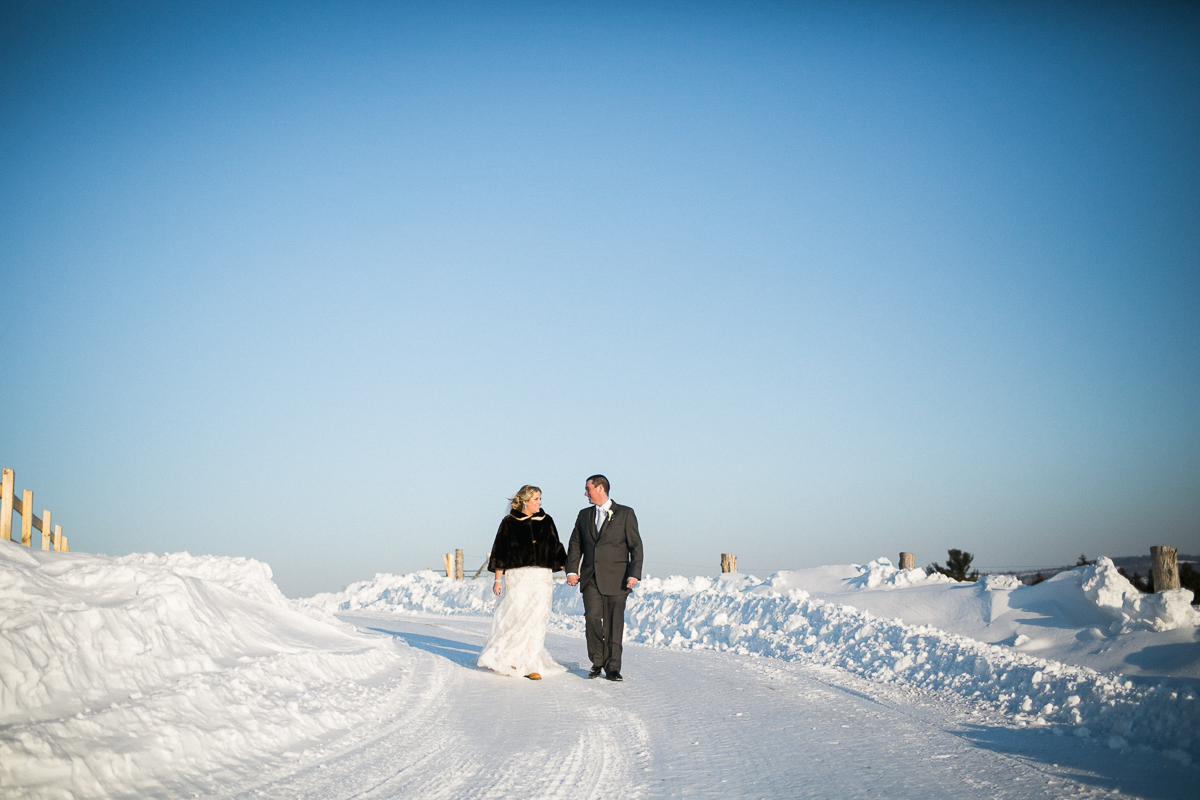 peterborough ontario winter wedding photographer