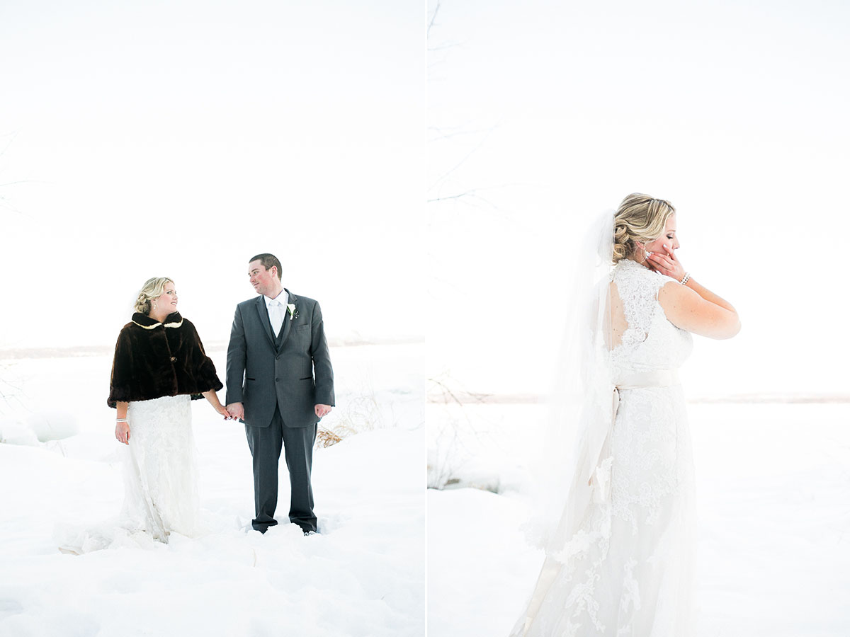 bride and groom winter wedding elmhirst resort