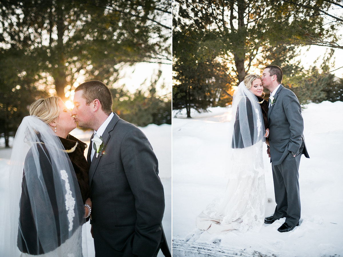 snowy wedding photography