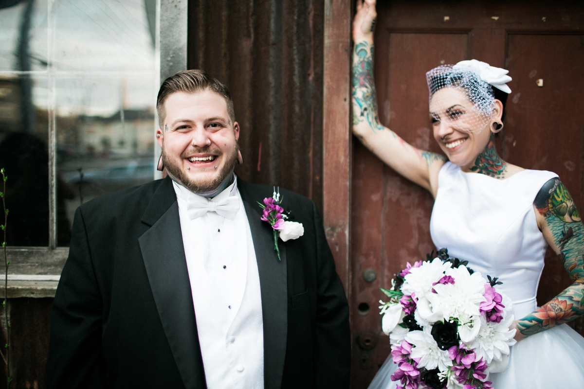 tattooed wedding couple peterborough