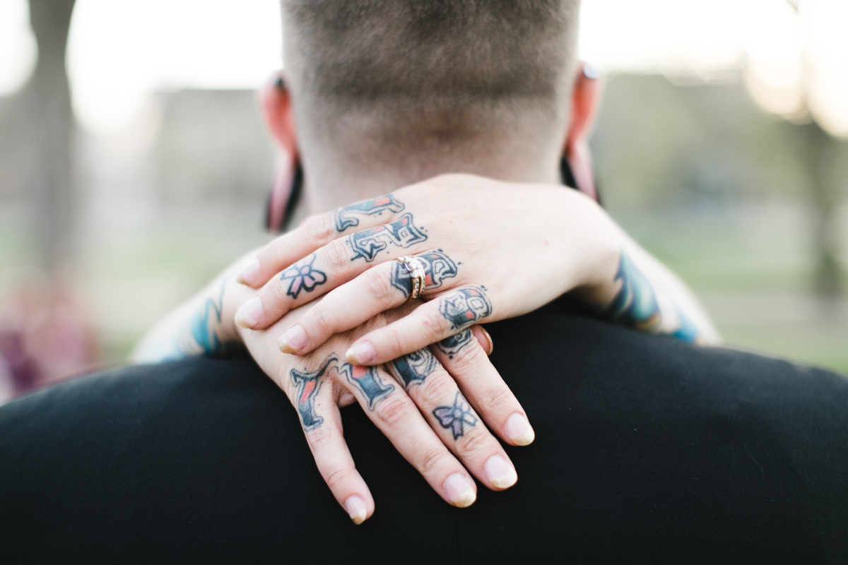 tattooed wedding couple peterborough