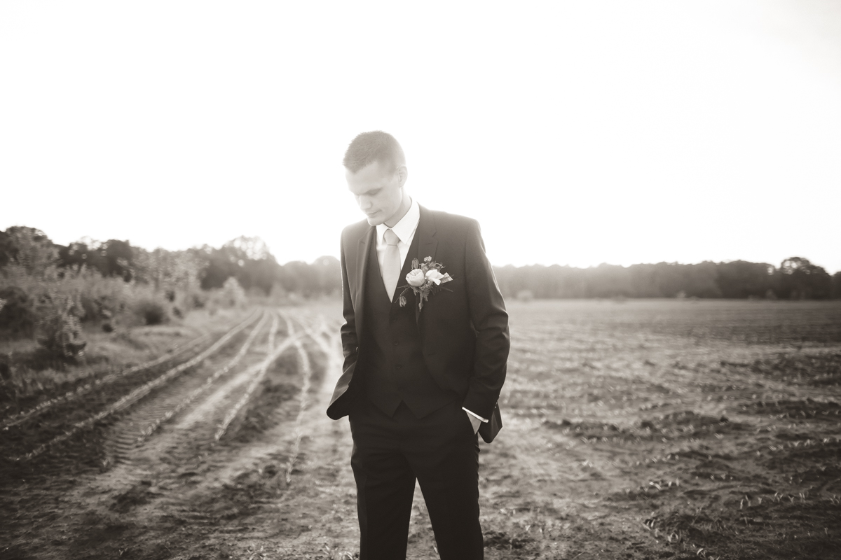 groom in field holland