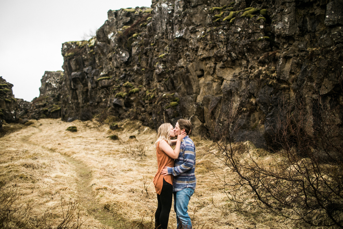 thingvellir park iceland engagement session