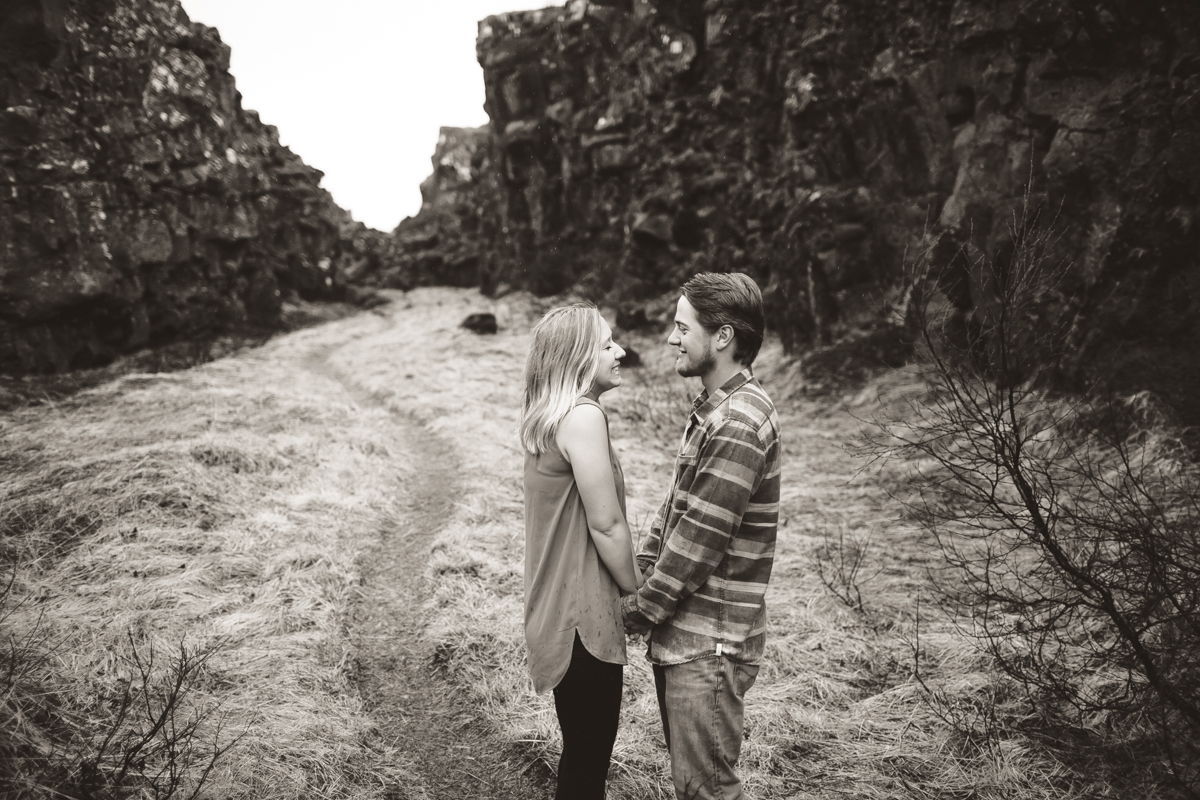 thingvellir park iceland engagement session