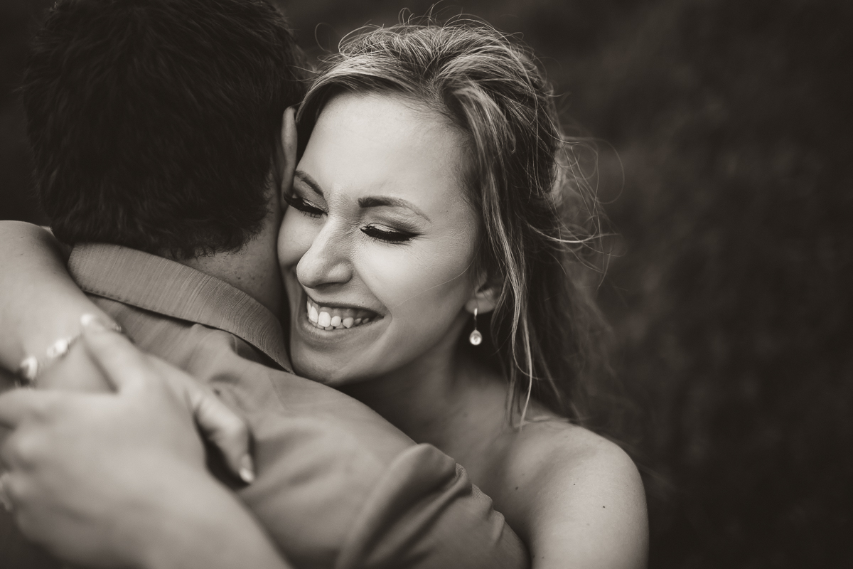 bride and groom field