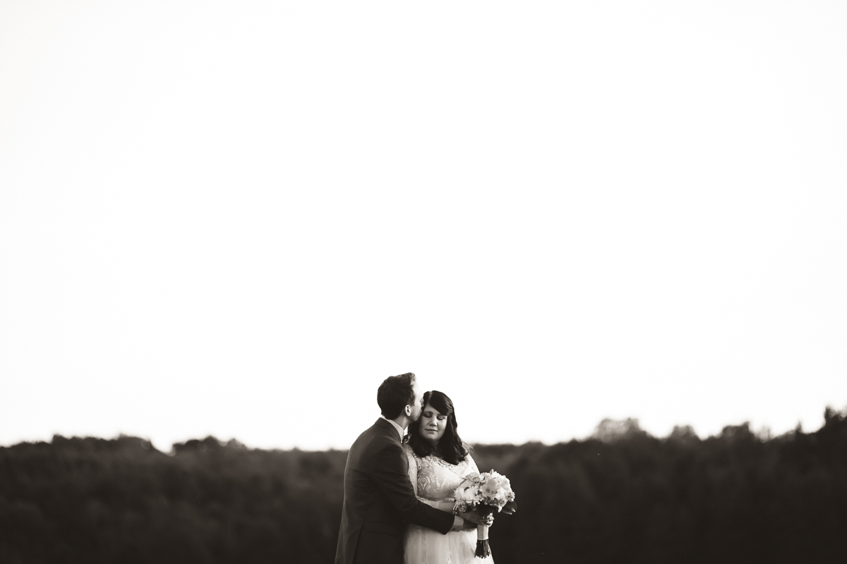 bride and groom south pond farms