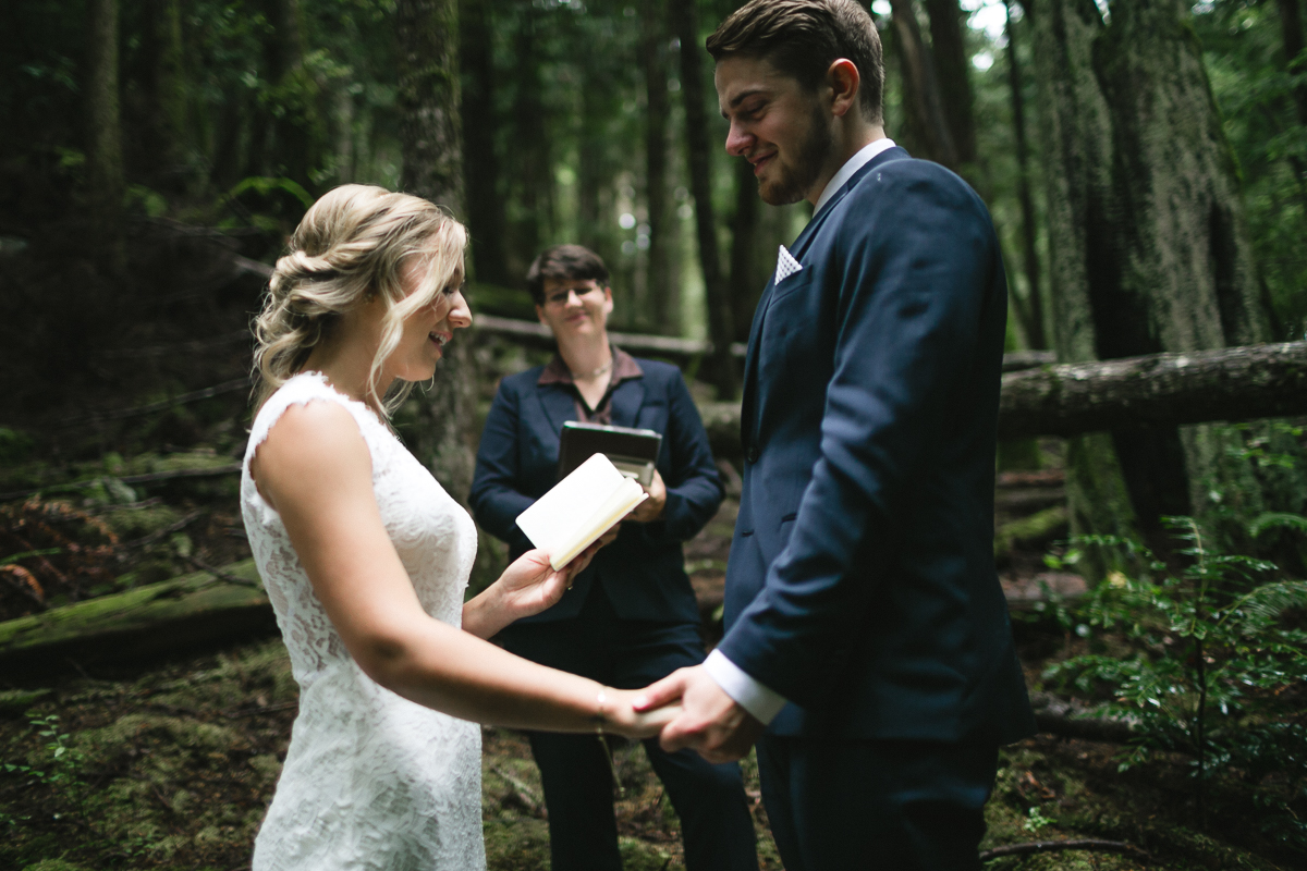 sunshine coast elopement-ceremony in old forest