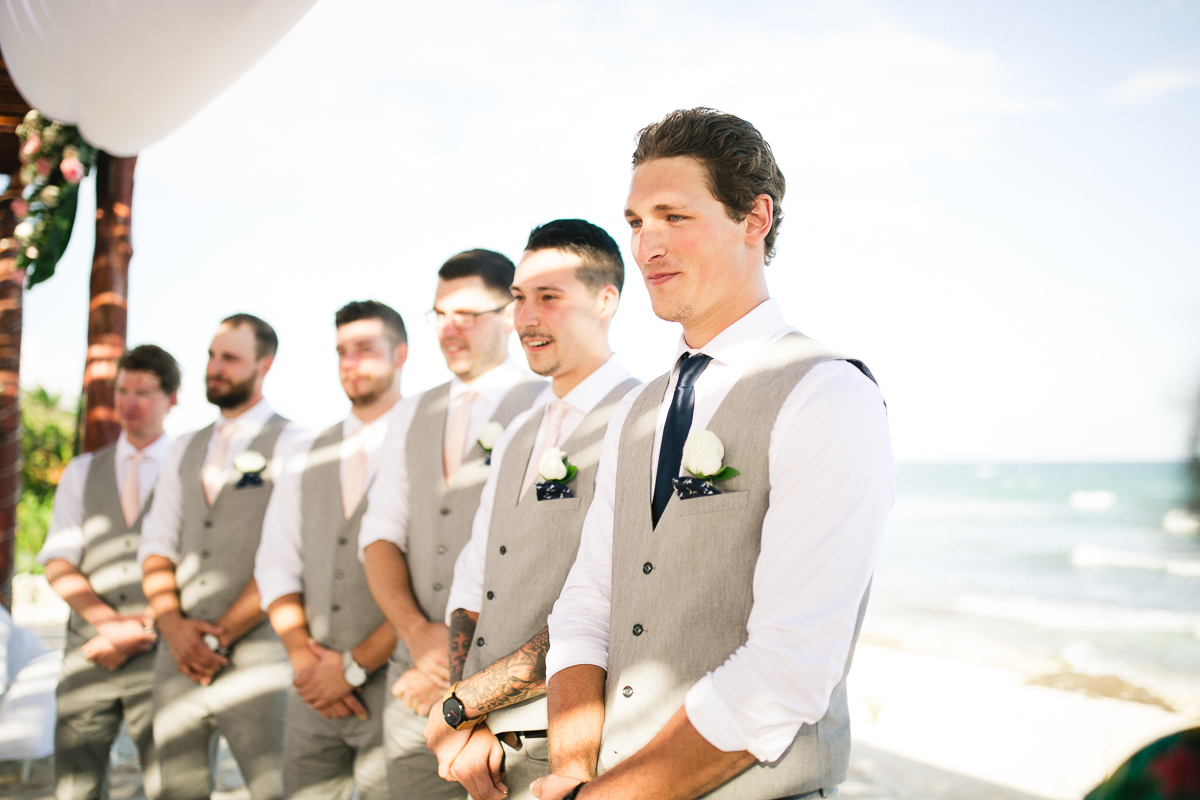 beach ceremony mexico wedding photography