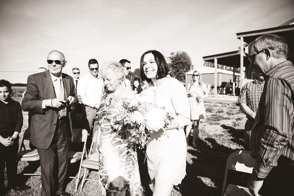 wedding ceremony at hinterland winery