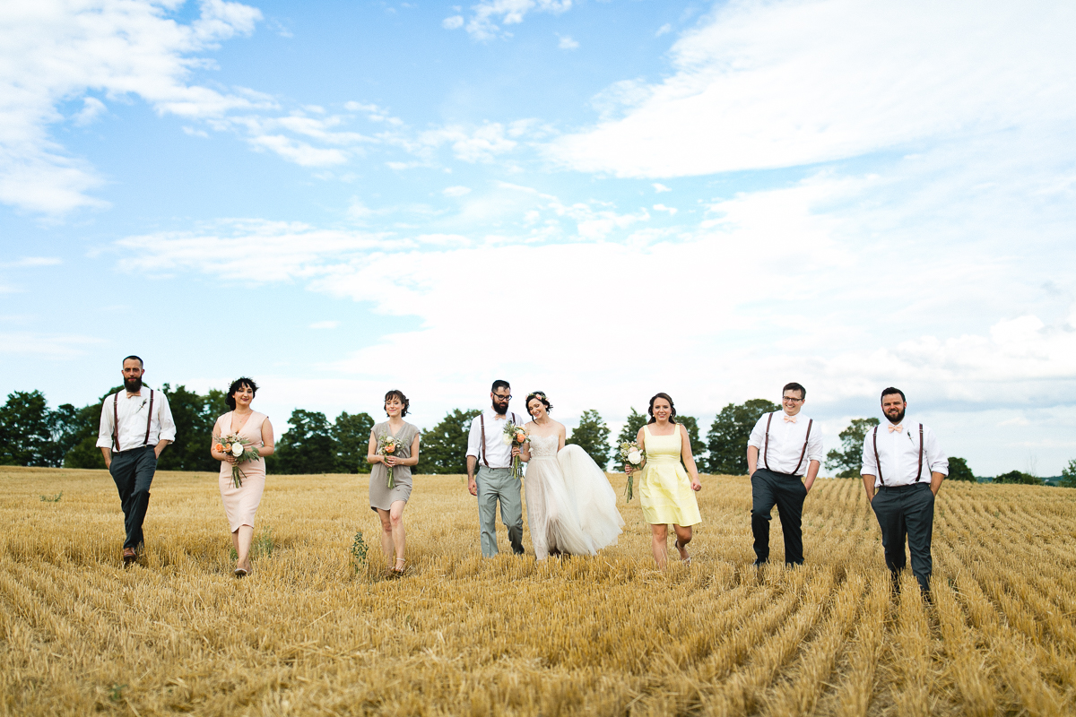 south pond farm bride in feild