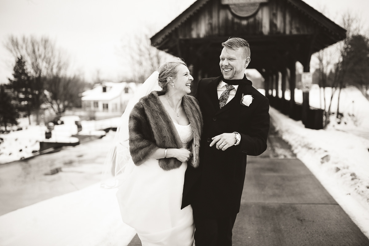 winter wedding photographer cobourg