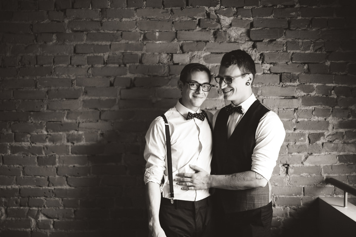 two grooms portraits