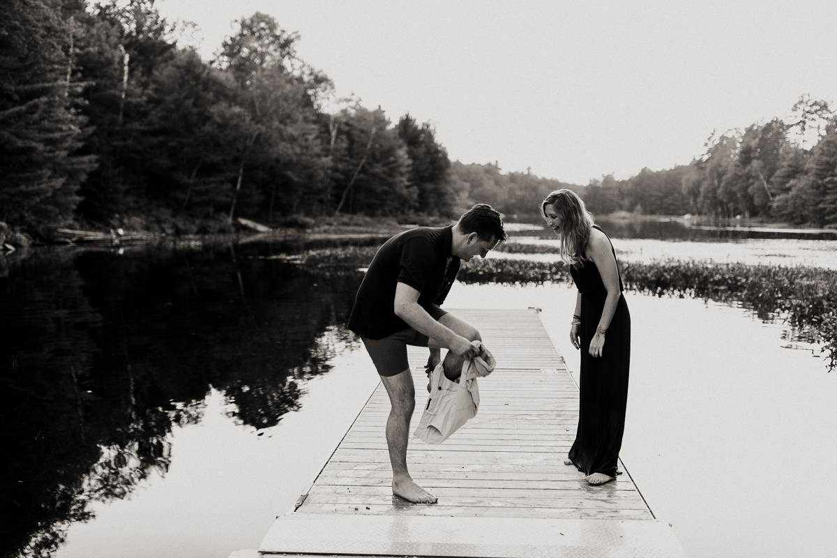 swimming engagement session