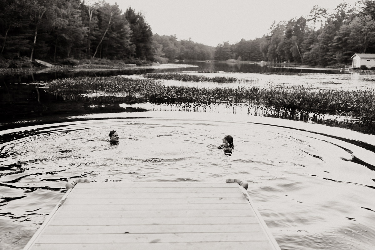 swimming engagement session