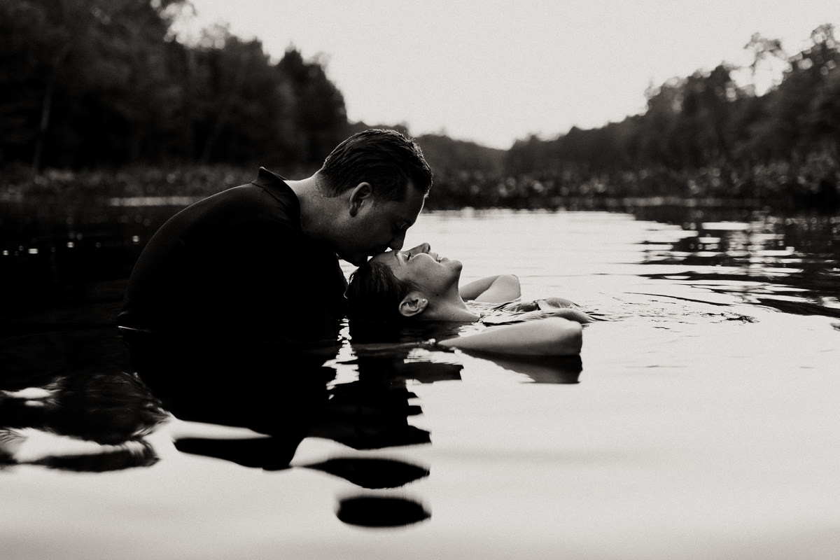 swimming engagement photographer