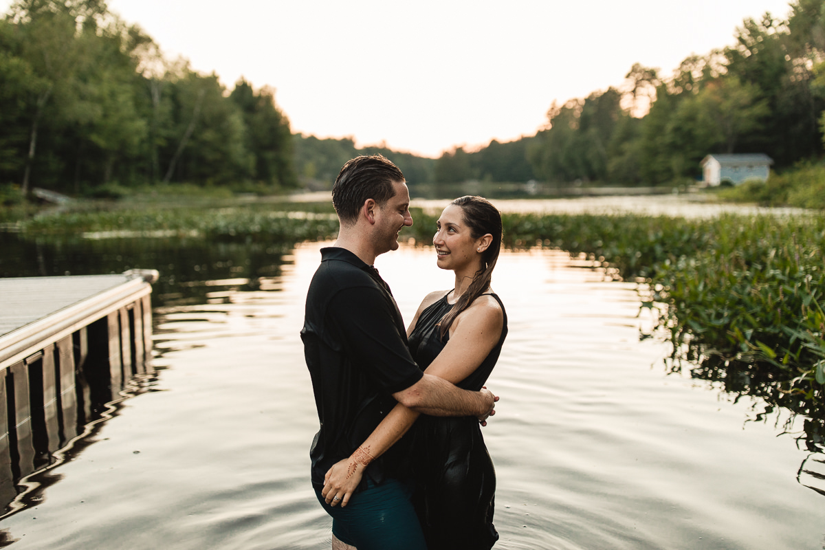 swimming engagement photographer