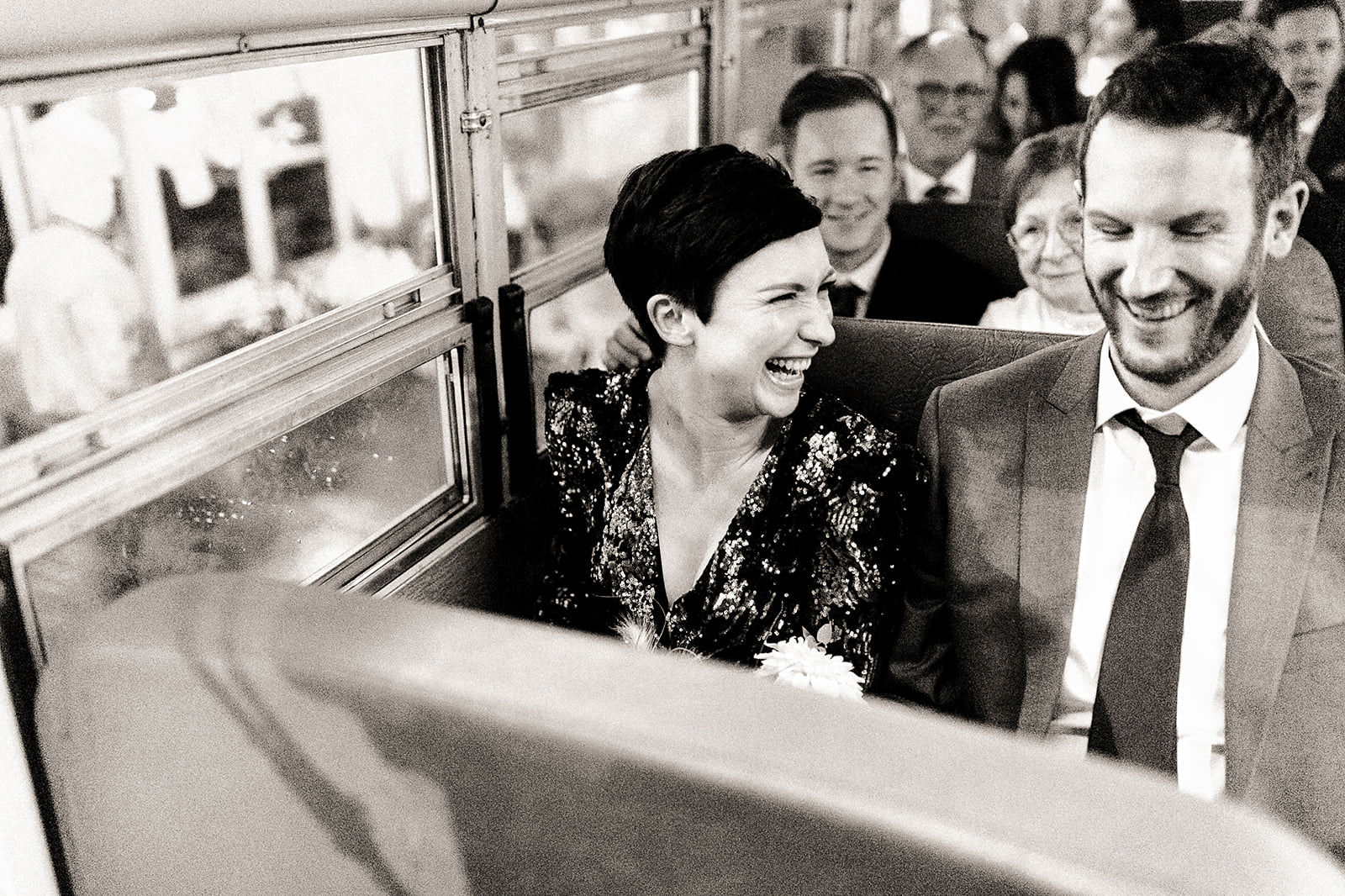 Couple on bus