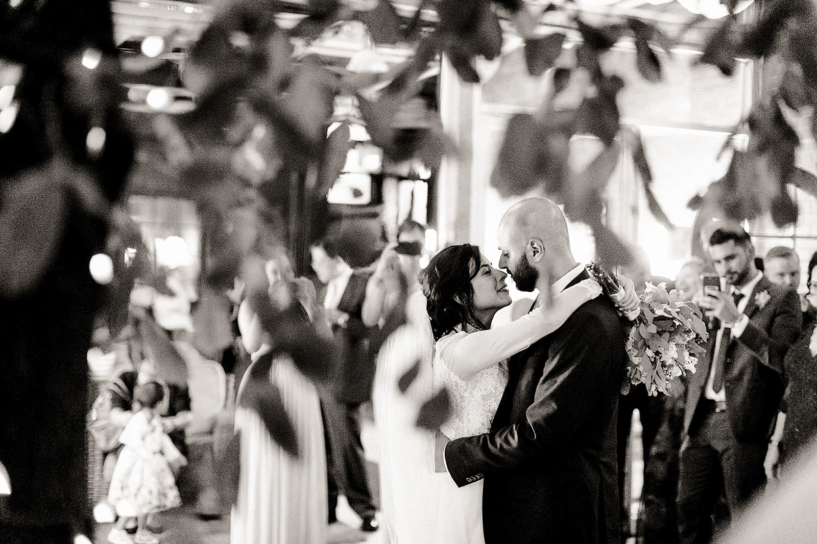 Wedding reception dancing at Caffino