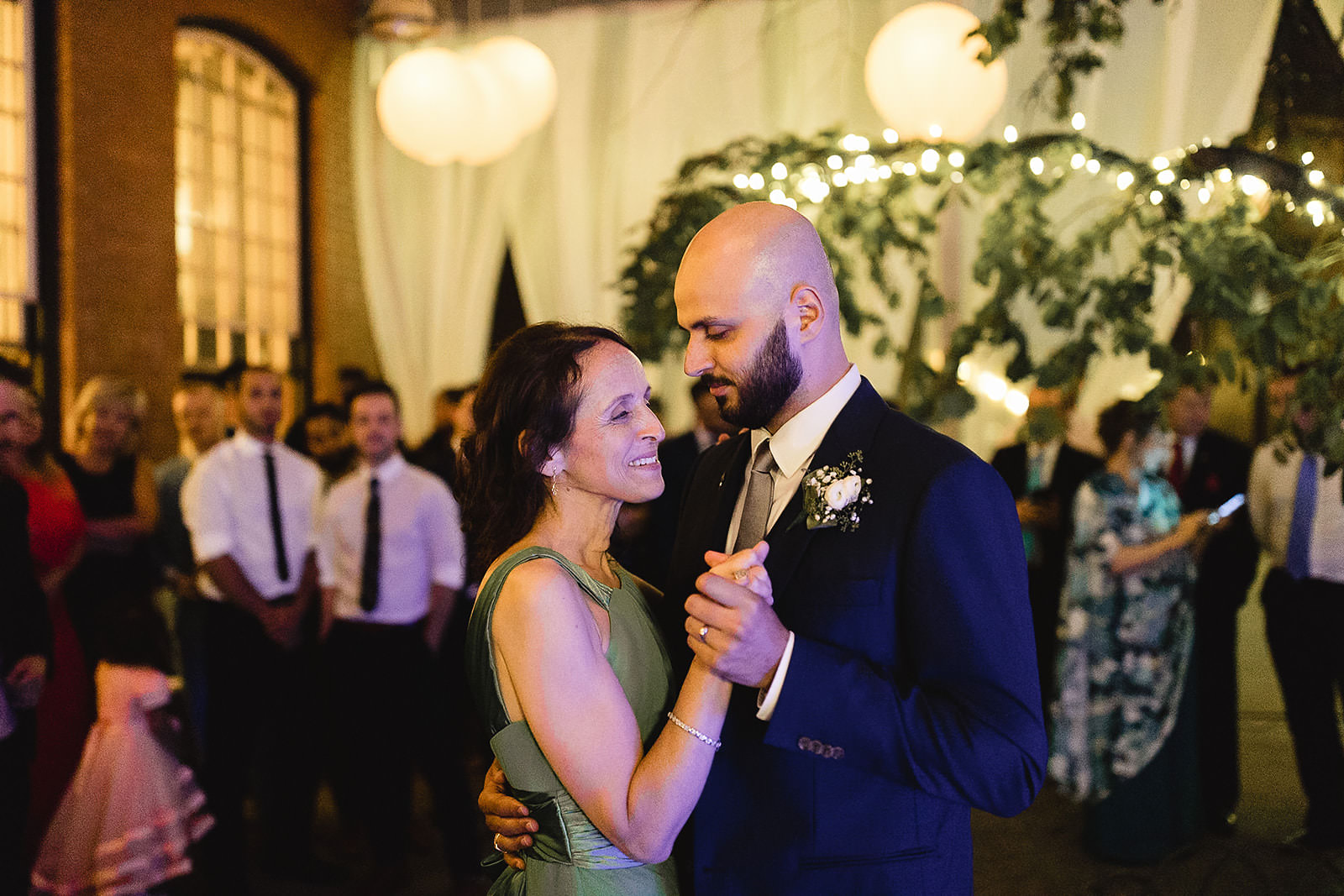 Wedding reception dancing at Caffino