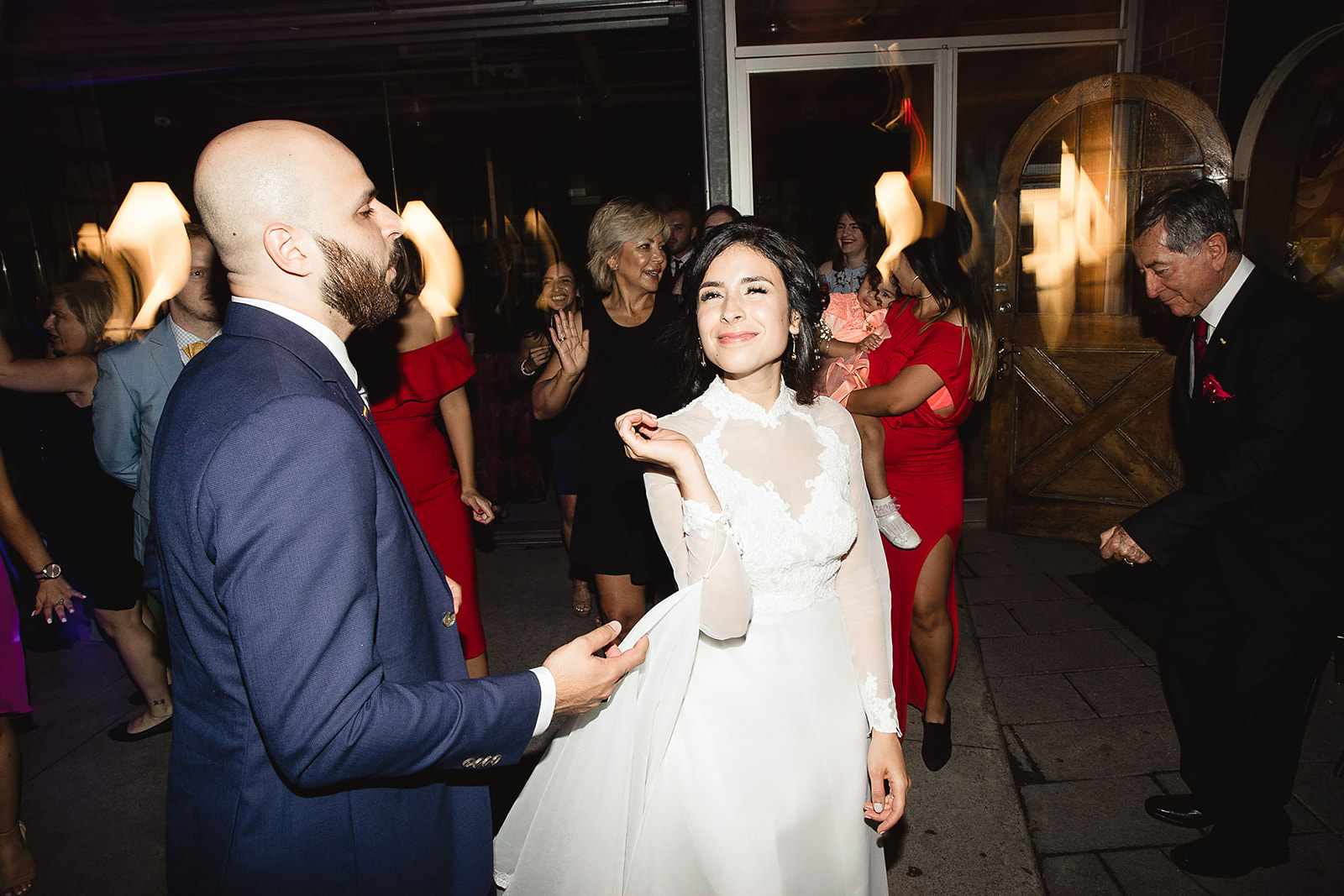 Wedding reception dancing at Caffino