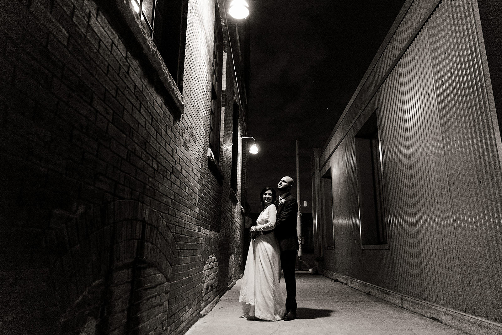 Night time wedding photo Toronto