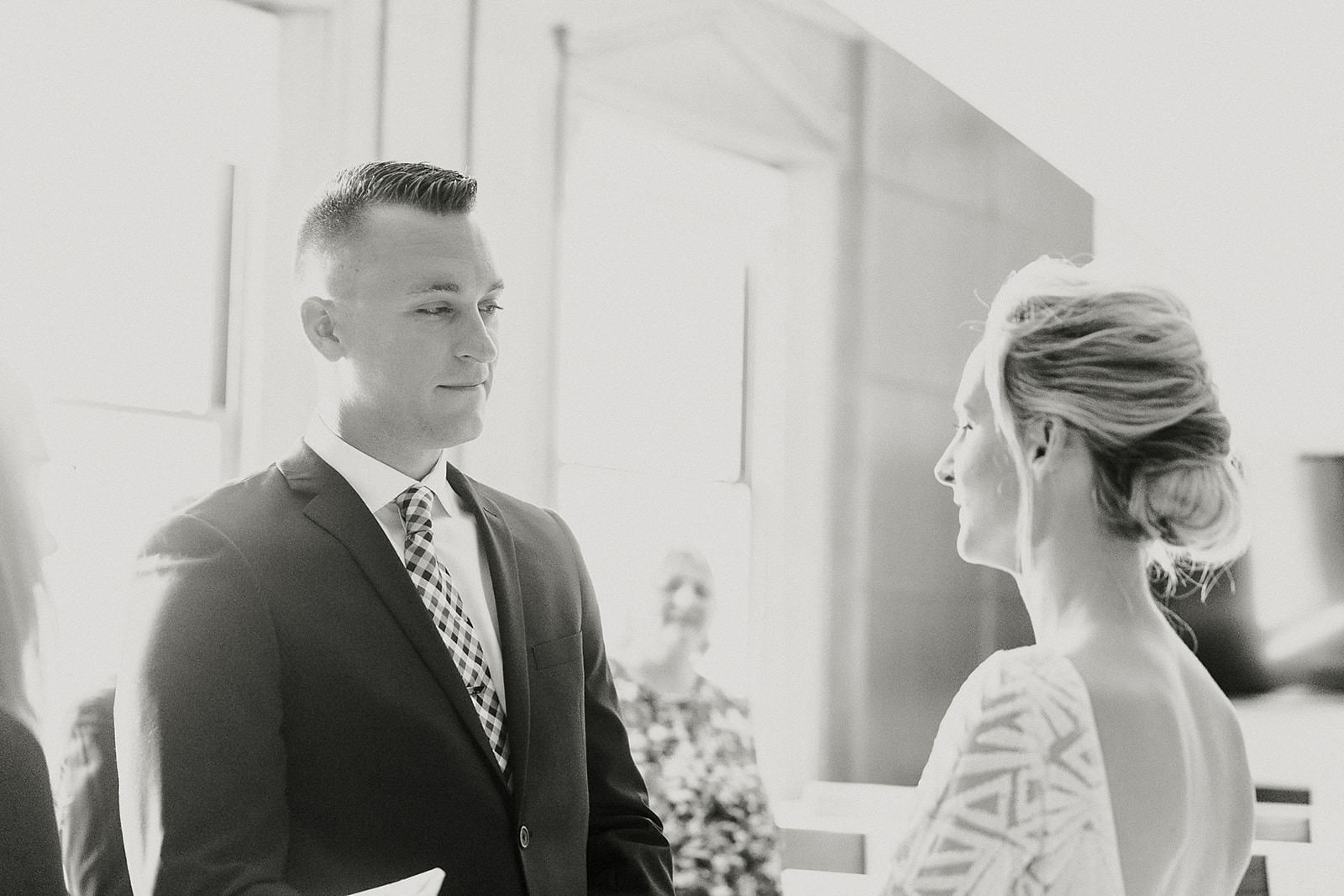 intimate city hall wedding