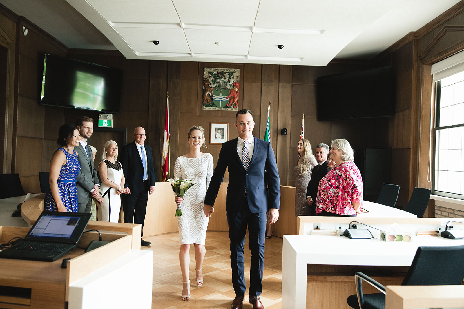 intimate city hall wedding