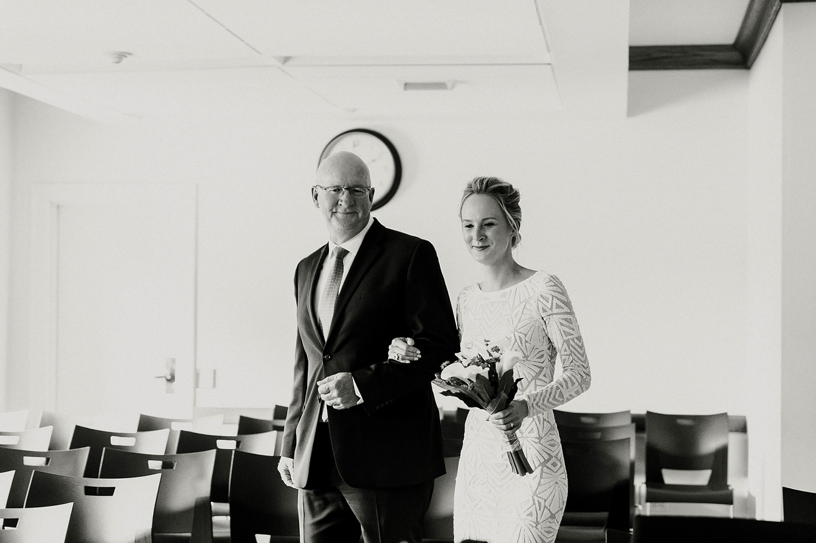 intimate city hall wedding