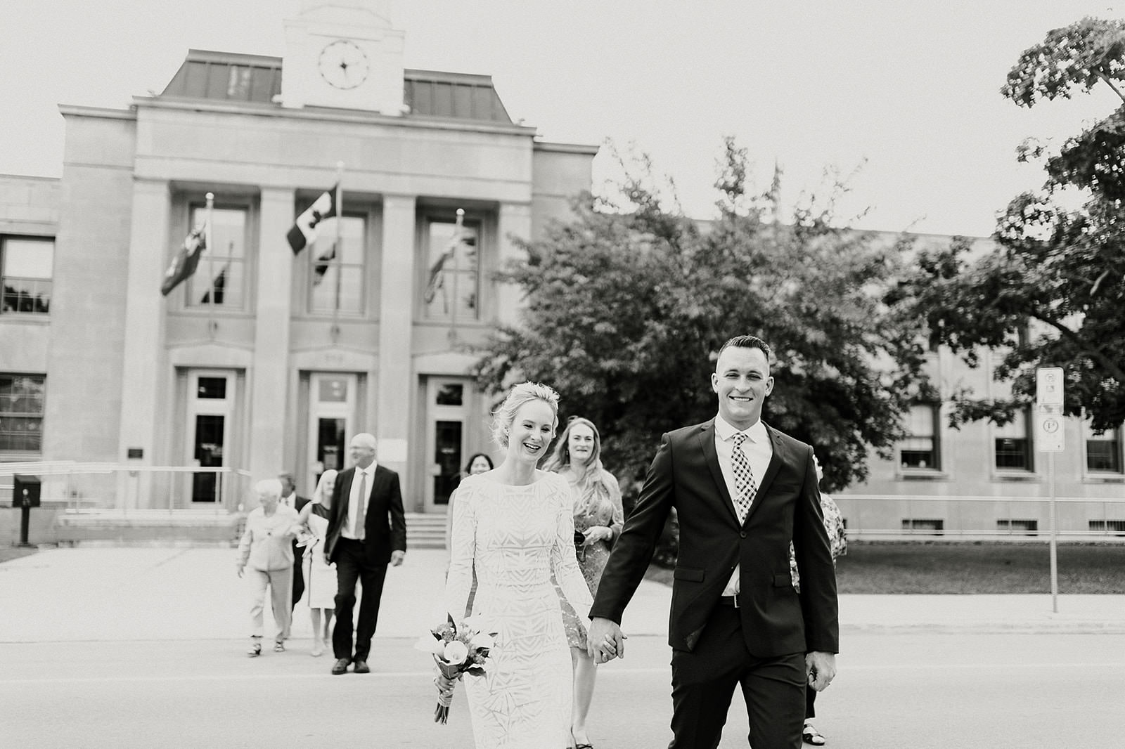 intimate city hall wedding