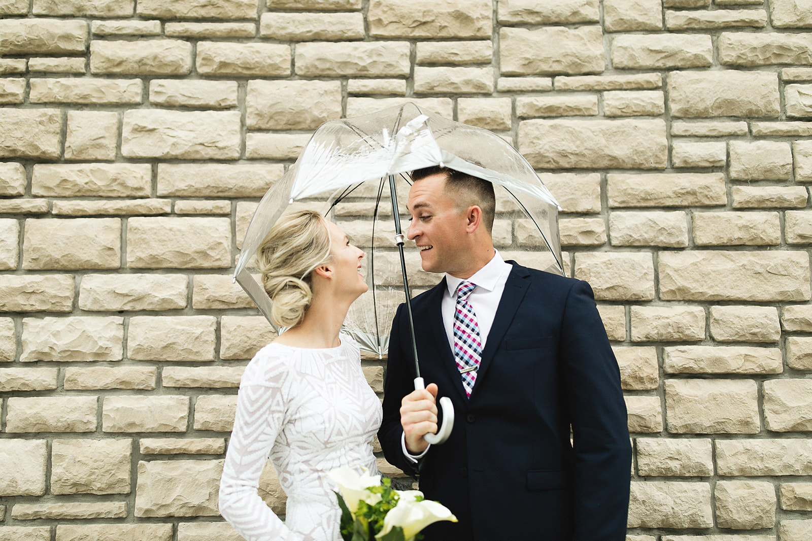 intimate city hall wedding bride and groom portraits