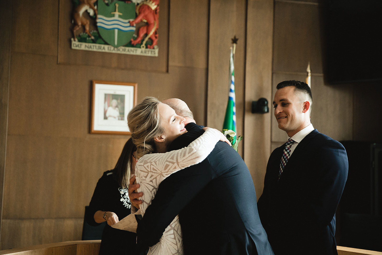 intimate city hall wedding