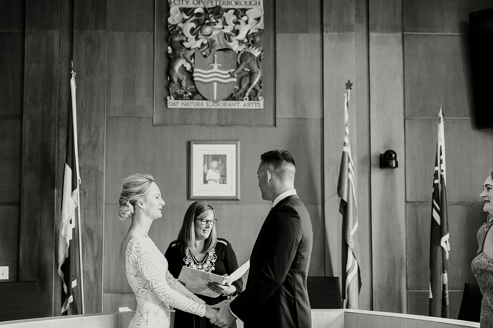 intimate city hall wedding