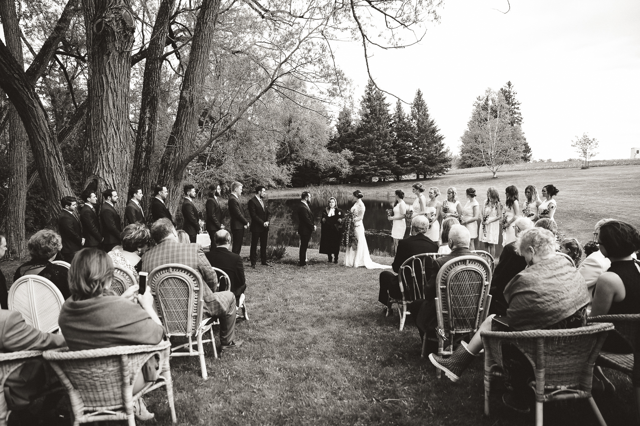 kawartha lakes farm wedding ceremony