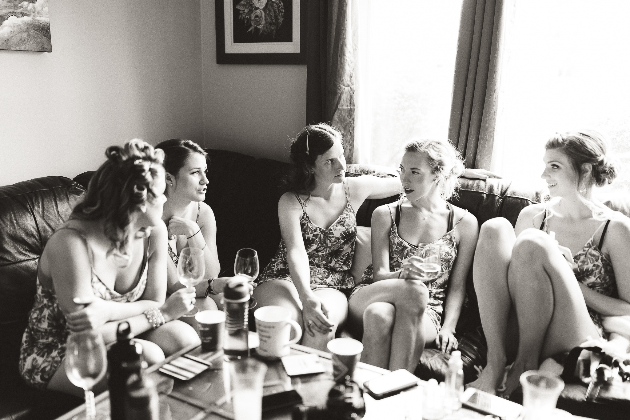 bridesmaids getting ready