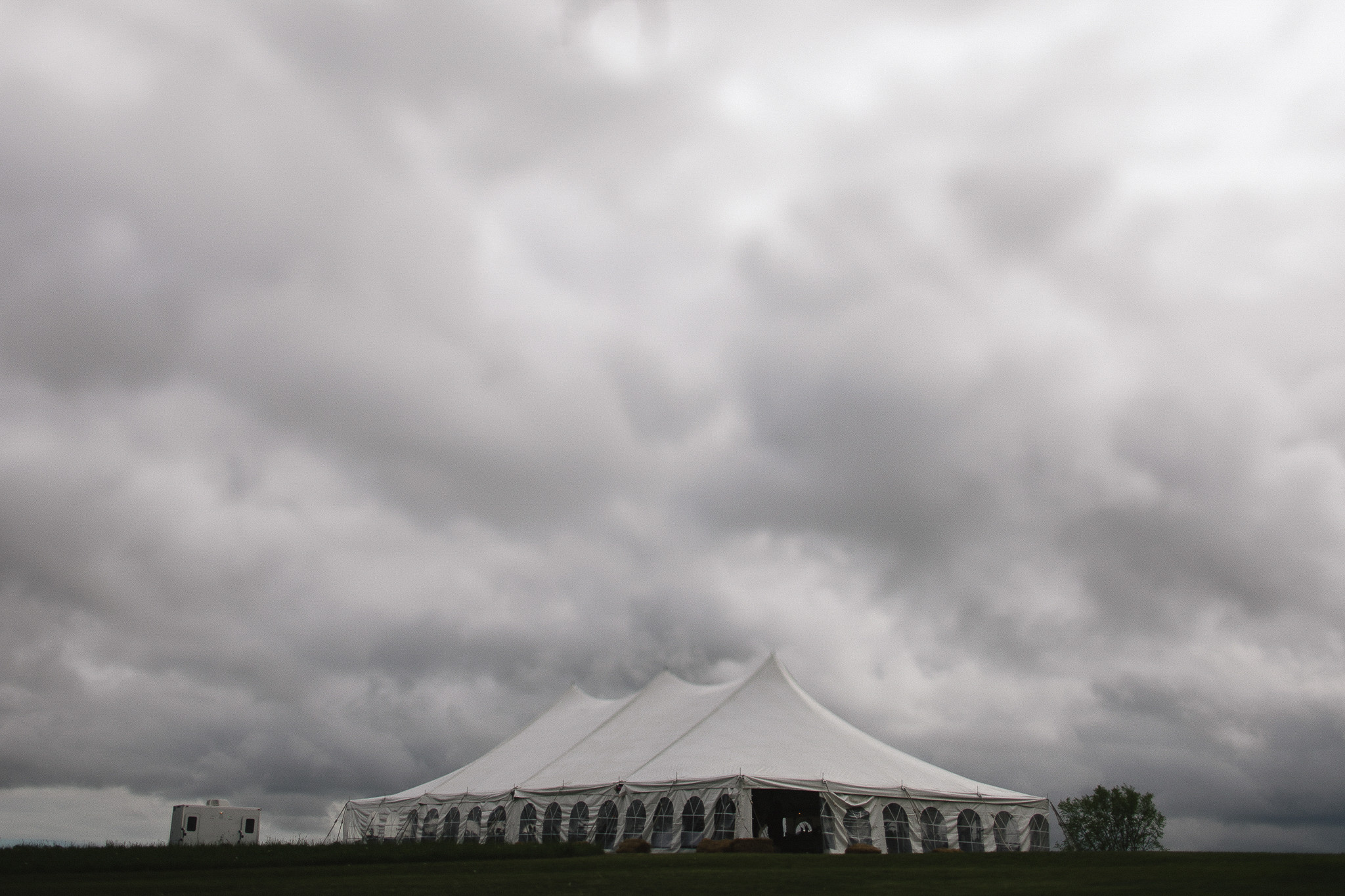 kawartha lakes farm wedding tent reception