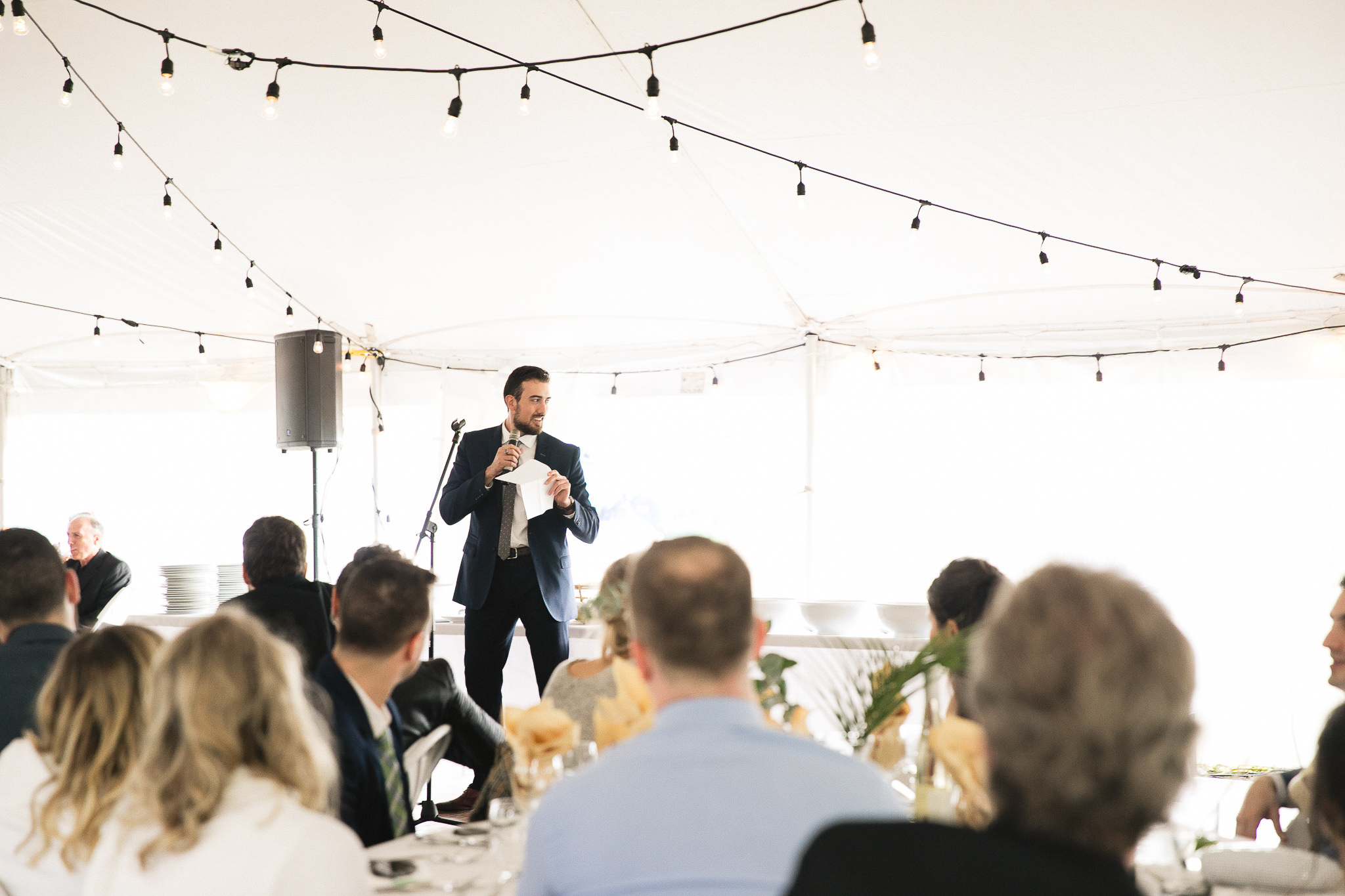 kawartha lakes farm wedding tent reception