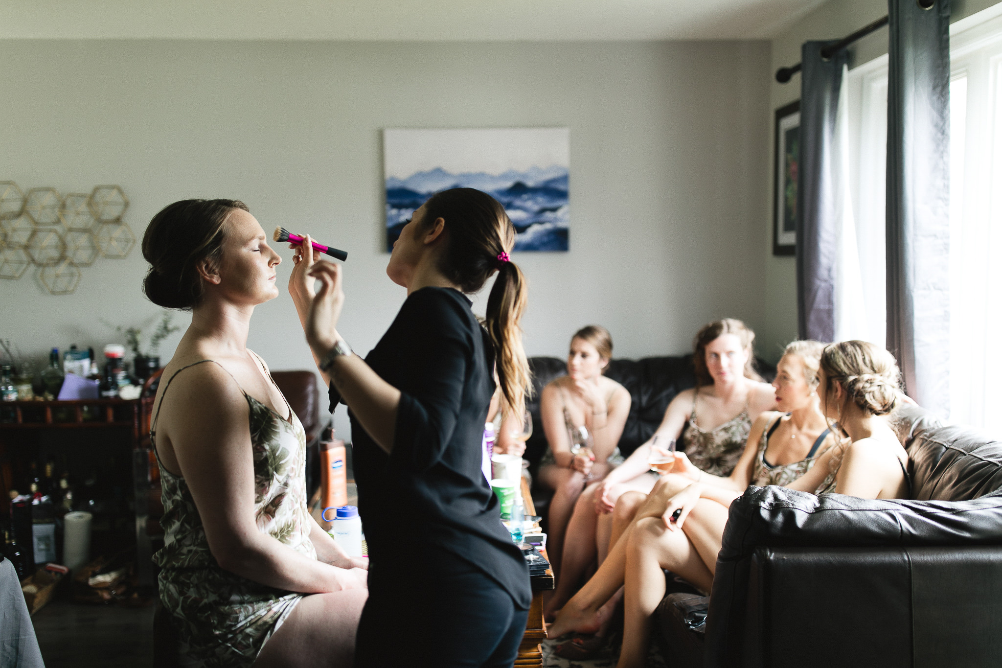 bridesmaids getting ready