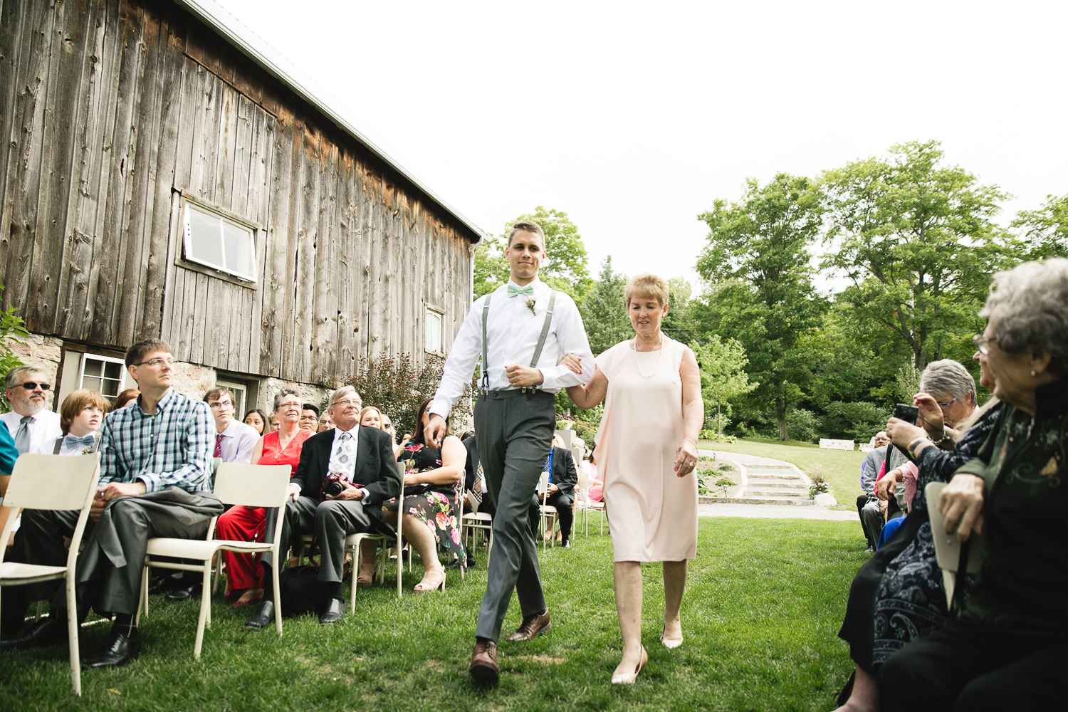 century barn wedding ceremony