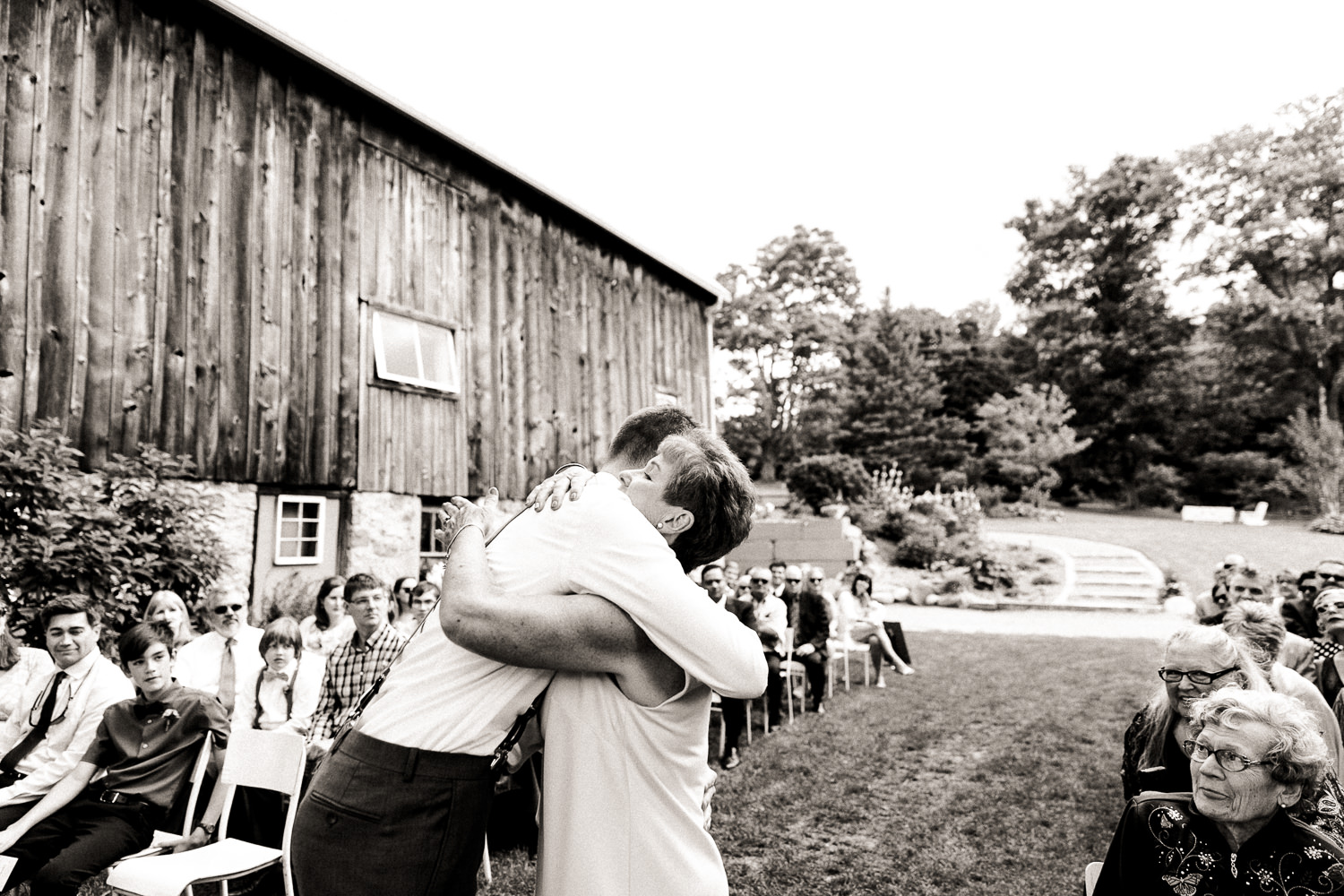 century barn wedding ceremony