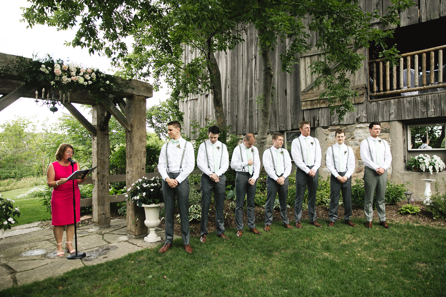 century barn wedding ceremony