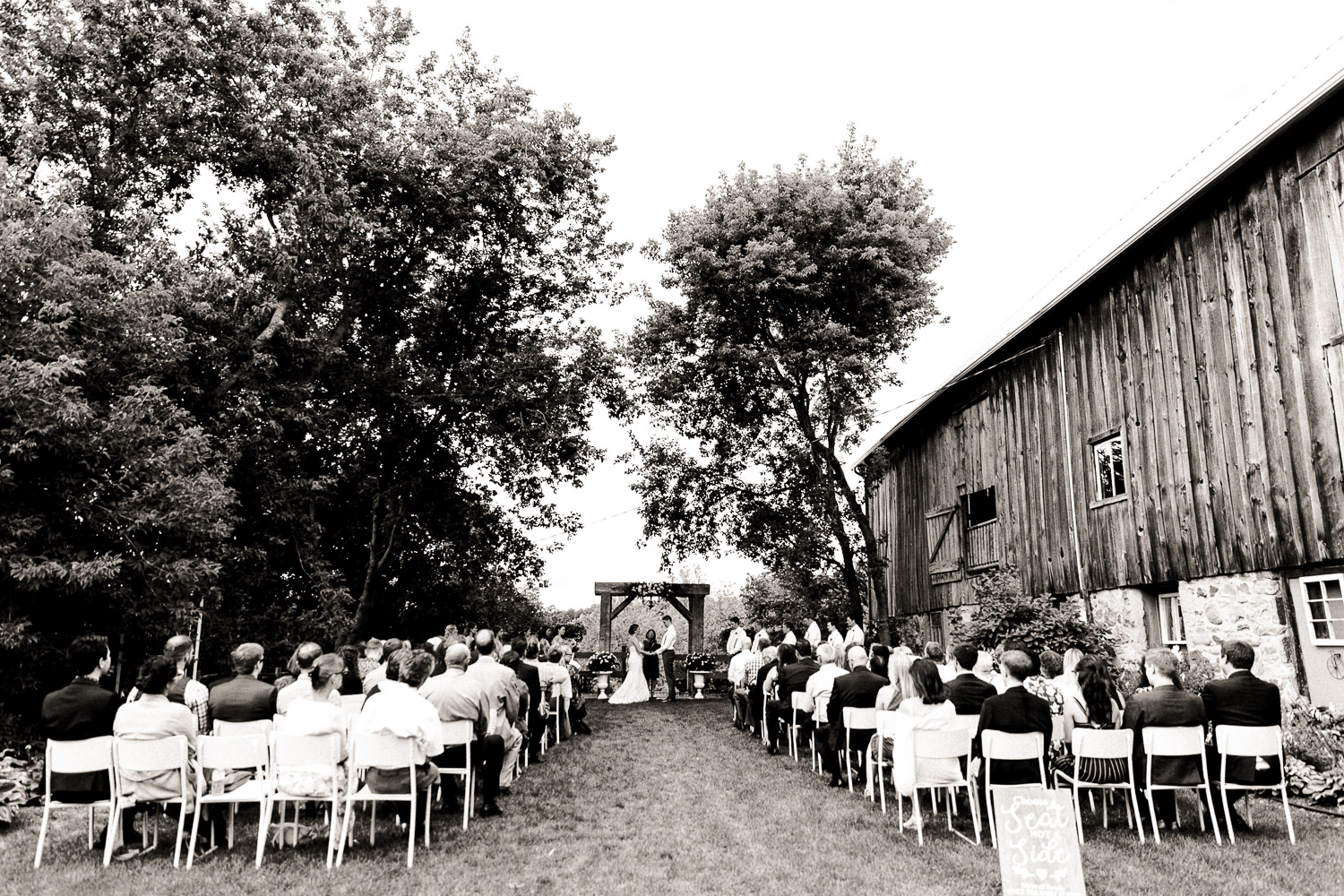 century barn wedding ceremony cavan