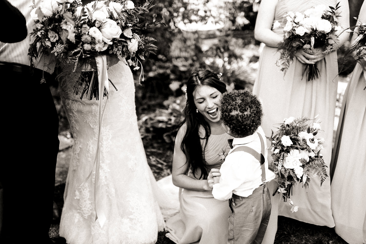 wedding ceremony laughing