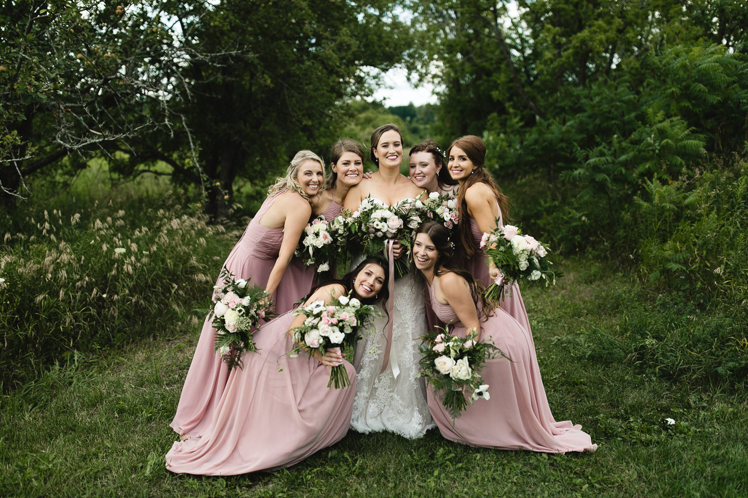 bridesmaid portraits century barns