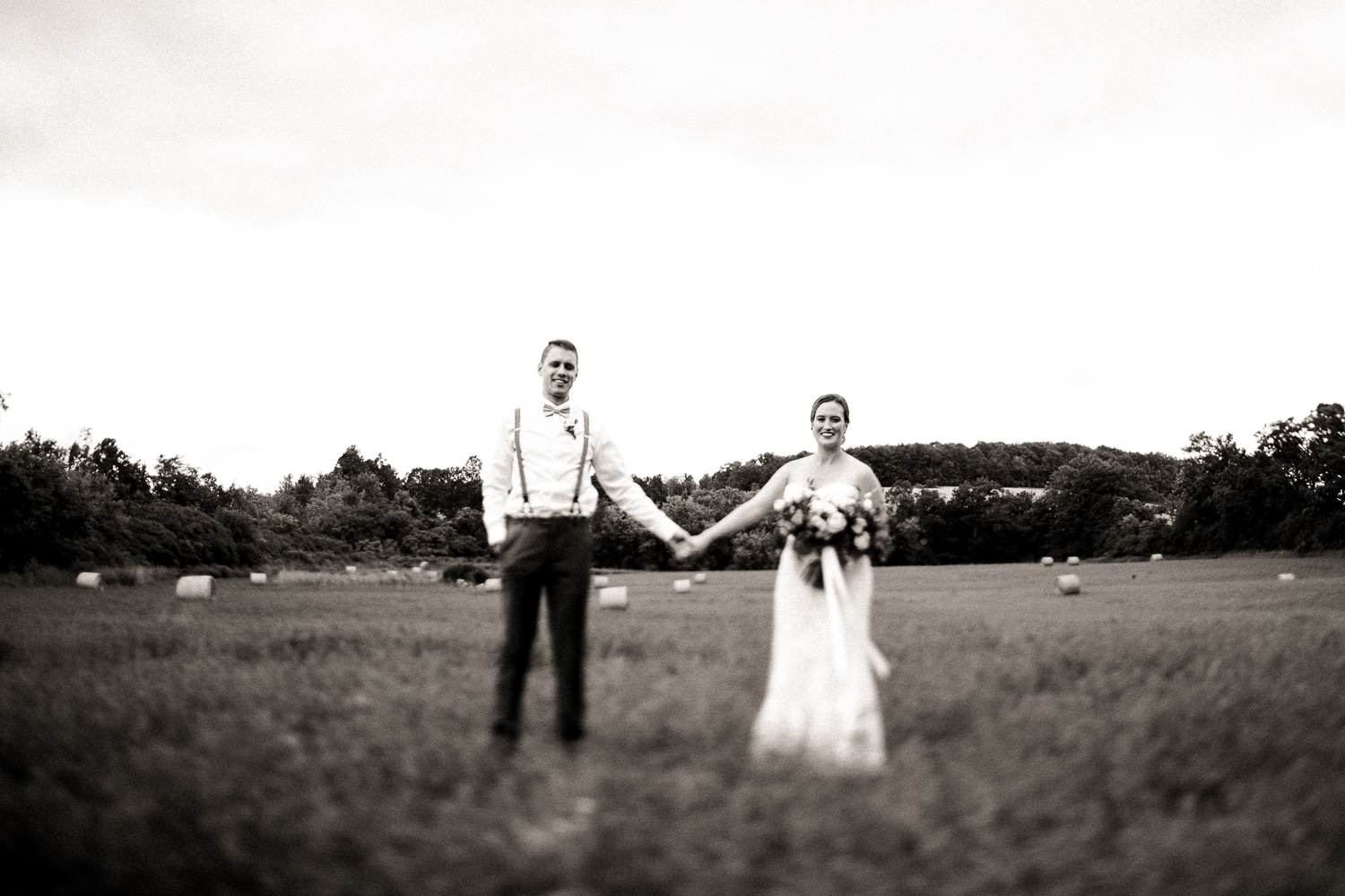 bride and groom portraits century barns